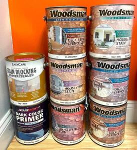 (8) ASSORTED DECK AND SIDING STAIN AS SHOWN