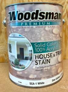 (3) HOUSE AND TRIM WHITE STAIN- SOLID COLOR