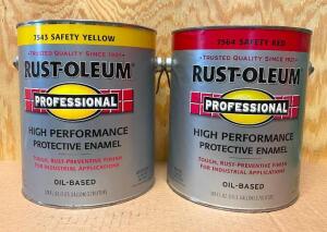 (2) HIGH PERFORMANCE PROTECTIVE ENAMEL-OIL BASED (SAFETY RED AND SAFETY YELLOW COLORS)