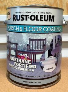 (2) PORCH AND FLOOR URETHANE FORTIFIED ACRYLIC COATING- DOVE GRAY GLOSS