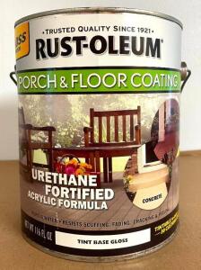 (5) PORCH AND FLOOR URETHANE FORTIFIED ACRYLIC COATING- TINT BASE GLOSS