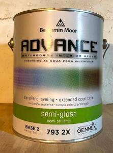 (2) ADVANCE BASE 2 WATERBORNE INTERIOR ALKYO- SEMI GLOSS