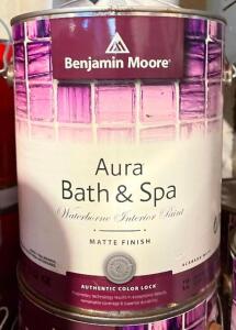 (3) AURA BATH AND SPA BASE 4 WATERBORNE INTERIOR PAINT-MATTE FINISH