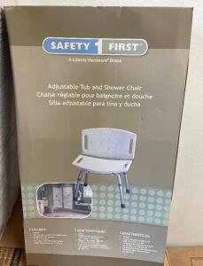 SAFETY FIRST ADJUSTABLE TUB AND SHOWER CHAIR