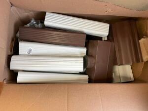 BOX OF ASSORTED METAL GUTTER SECTIONS