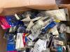 BOX OF ASSORTED PLUMBING HARDWARE AND SINK HANDLES. - 4