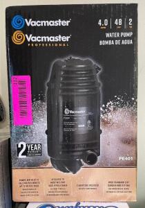 VACMASTER 4 AMP WATER PUMP.