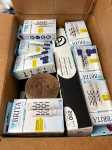 BOX OF ASSORTED BRITA WATER FILTERS.