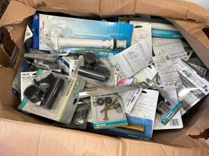 BOX OF ASSORTED PLUMBING HARDWARE