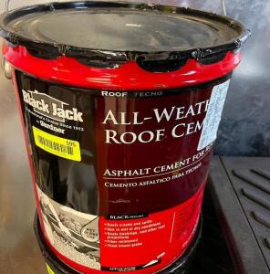 5 GALLON BUCKET OF ROOF TECHO ALL WEATHER ROOF CEMENT