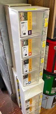 (4) FOUR GROUP PLASTIC ORGANIZER / SALES BINS