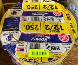 (1) ROLL OF ROMEX TYPE NM-B 12/2 250'