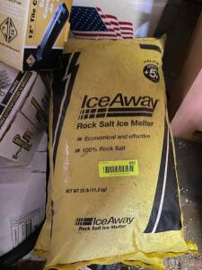 (2) 25 LB. BAGS OF ROCK SALT ICE MELTER