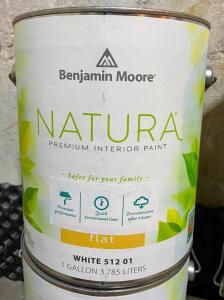 (2) NATURA WHITE PREMIUM INTERIOR PAINT-FLAT