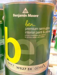 (4) BEN PREMIUM SEMI GLOSS INTERIOR PAINT AND PRIMER- BASE 3