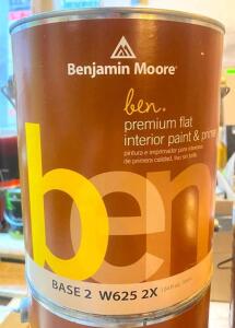 (5) BEN PREMIUM FLAT INTERIOR PAINT AND PRIMER- BASE 2