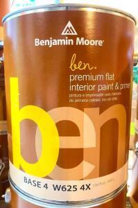 (4) BEN PREMIUM FLAT INTERIOR PAINT AND PRIMER- BASE 4