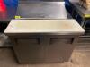 DESCRIPTION: TRUE 36" SANDWICH PREP TOP COOLER BRAND / MODEL: TRUE TSSU-36-08 ADDITIONAL INFORMATION SN# 7143398, 115 VOLT, 1 PHASE LOCATION: BAY 7 QT