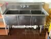 DESCRIPTION: 50" 3-COMPARTMENT STAINLESS SINK ADDITIONAL INFORMATION OFF SITE PICK UP ONE DAY REMOVAL FOR THIS ITEM. LOCATION: 4258 SCHILLER AVE. ST.