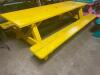 DESCRIPTION: 8' WOODEN PICNIC TABLE W/ BENCH SEAT - YELLOW SIZE: 96" LONG LOCATION: BAY 6 QTY: 1