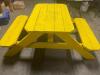 DESCRIPTION: 48" WOODEN PICNIC TABLE W/ BENCH SEAT - YELLOW SIZE: 48" LONG LOCATION: BAY 6 QTY: 1 - 2