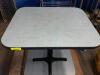 DESCRIPTION: (3) 30" X 24" COMPOSITE TABLES W/ BASES. SIZE: 30" X 24" LOCATION: BAY 7 THIS LOT IS: SOLD BY THE PIECE QTY: 3 - 2