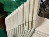 DESCRIPTION: (13) WHITE PLASTIC STACK PATIO CHAIRS LOCATION: BAY 7 THIS LOT IS: SOLD BY THE PIECE QTY: 13 - 3