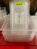 DESCRIPTION: (6) 1/3 SIZE PLASTIC INSERTS W/ LIDS SIZE: 4" DEEP LOCATION: BAY 7 THIS LOT IS: SOLD BY THE PIECE QTY: 6 - 2