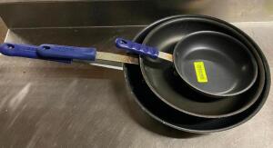 DESCRIPTION: (3) PIECE SKILLET SET. 8", 12", & 14" LOCATION: BAY 7 THIS LOT IS: SOLD BY THE PIECE QTY: 3
