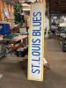 DESCRIPTION: 8' X 20" ST. LOUIS BLUES WOODEN SIGN LOCATION: BAY 7 QTY: 1 - 2