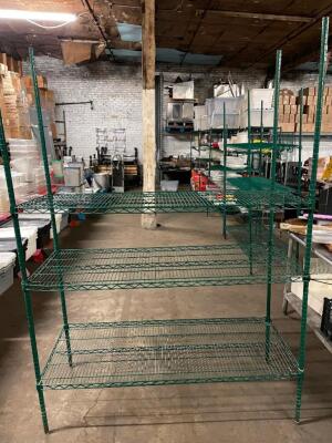 DESCRIPTION: 60" X 24" THREE TIER COATED WIRE SHELF. SIZE: 60" X 24" X 72" LOCATION: BAY 7 QTY: 1