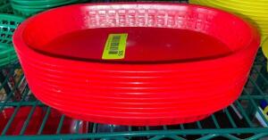 DESCRIPTION: (10) 11" RED PLASTIC FOOD BASKETS LOCATION: BAY 7 THIS LOT IS: SOLD BY THE PIECE QTY: 10