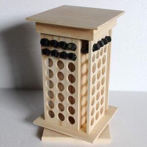 WOODEN ESSENTIAL OIL BOX DISPLAY RACK 8-TIER ROTATING