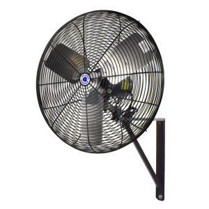 24" BLACK OSCILLATING WALL MOUNTED FAN