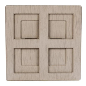 WIRELESS OR WIRED DOOR BELL IN LIGHT GRAY WOOD LOOK FINISH