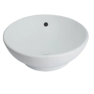 ZALE ROUND VESSEL SINK IN WHITE