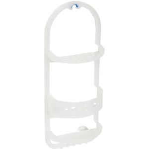 OVER-THE-SHOWER CADDY IN FROSTED CLEAR