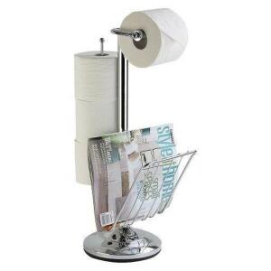 TOILET CADDY WITH MAGAZINE RACK IN CHROME