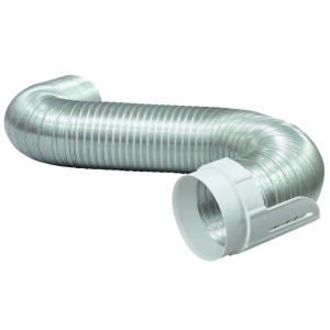 (5) 4" SEMI-RIGID FLEXIBLE ALUMINUM DUCT WITH CONNECTOR