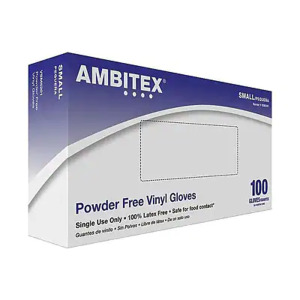 (2) 100CT BOXES OF LATEX FREE CLEAR VINYL GLOVES