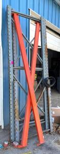 DESCRIPTION: (1) SECTION OF 9' X 9' PALLET RACKING INFORMATION: INCLUDES: (2) 9' X 3' UPRIGHTS & (2) 9' CROSSBEAMS QTY: 1
