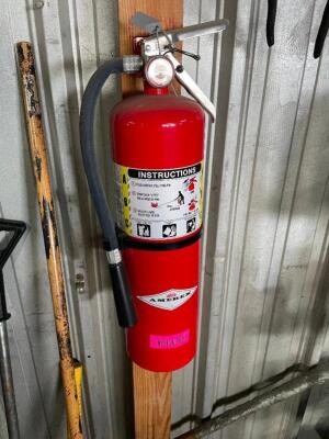 DESCRIPTION: DRY CHEMICAL FIRE EXTINGUISHER LOCATION: SHOP QTY: 1