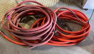 DESCRIPTION: (2) 1" HYDRAULIC HOSES W/ CROWS FEET CONNECTORS. LOCATION: SHOP QTY: 1