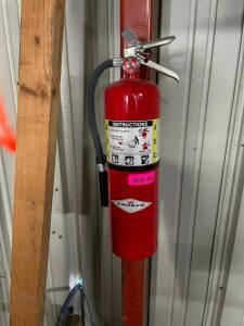 DESCRIPTION: DRY CHEMICAL FIRE EXTINGUISHER LOCATION: SHOP QTY: 1