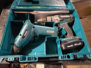 DESCRIPTION: MAKITA 18 CORDLESS DRILL INFORMATION: NO CHARGER. LOCATION: SHOP QTY: 1