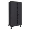 DESCRIPTION: (1) MOBILE STORAGE CABINET BRAND/MODEL: SANDUSKY/TA4R362472-09 INFORMATION: BLACK/WELDED/SHELF CAPACITY: 200 LBS RETAIL$: 694.54 SIZE: 78