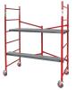 DESCRIPTION: (1) PORTABLE SCAFFOLD BRAND/MODEL: METALTECH/I-BM6S INFORMATION: 14-GA STEEL/RED & GRAY RETAIL$: 659.99 SIZE: 59-1/4"W X 30"D X 74"H QTY: