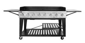 DESCRIPTION: (1) PROPANE GAS GRILL BRAND/MODEL: ROYAL GOURMET/GB8000 INFORMATION: 8-BURNER/104,000 BTU RETAIL$: 499.99 SIZE: 40.35"H X 27.56"W X 90.55