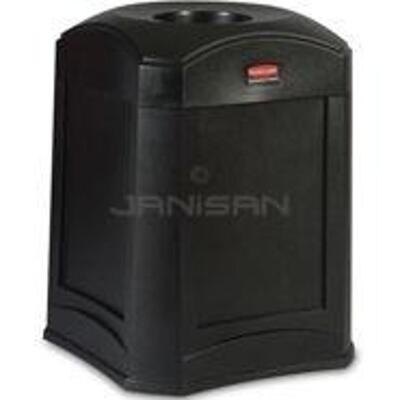 DESCRIPTION: (1) TRASH CAN BRAND/MODEL: RUBBERMAID/9W00 INFORMATION: BLACK/UV PROTECTANT/CAPACITY: 50 GAL RETAIL$: 795.43 SIZE: 42"H X 25-1/4"DIA X 24