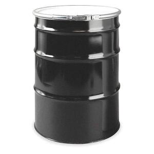 DESCRIPTION: (1) OPEN HEAD TRANSPORT DRUM BRAND/MODEL: GRAINGER #2GTW4 INFORMATION: BLACK RETAIL$: $278.52 SIZE: 55 GALLON QTY: 1